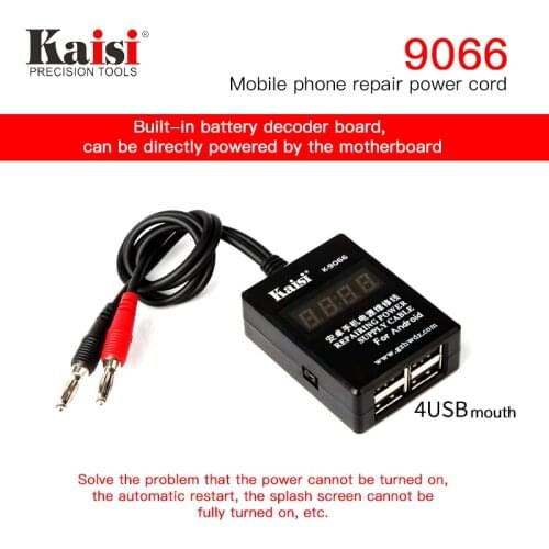 K-9066 Power Line For Samsung Huawei Android Phone Power ON/OFF DC Power Supply Current Testing Cable With iPhone Power Cable
