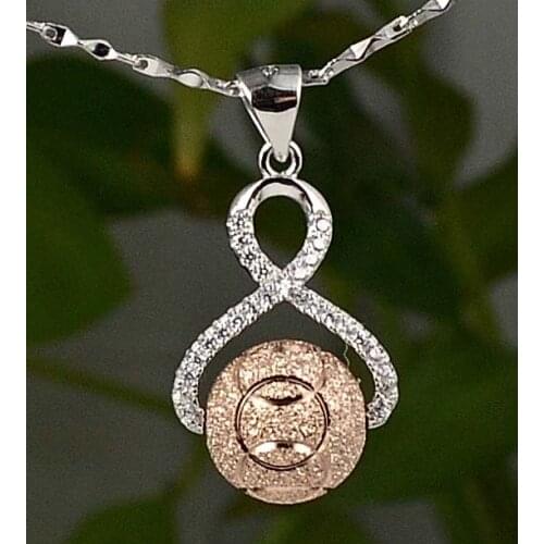 Guarantee Plain 925 Sterling Silver Jewelry, CZ, cubic , Satelite pendant 25mm, 2.6g, PE36500