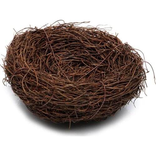 Handmade Vine Brown Bird Nest House Home Nature Craft Holiday Decoration