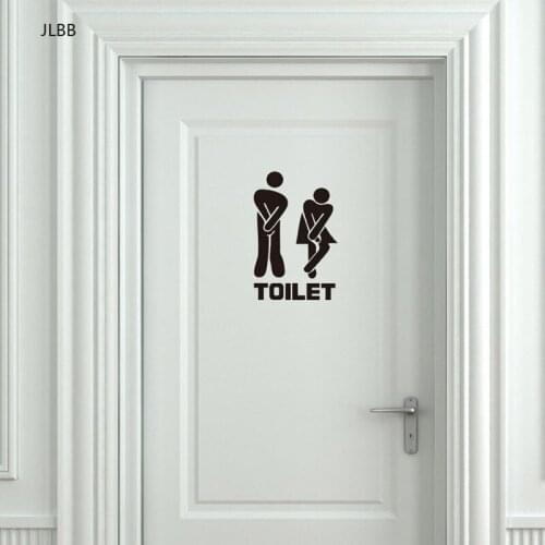 Creative Funny Toilet wall/Door sticker bathroom decoration vinyl home decor decals waterproof poster wall stickers on the wall