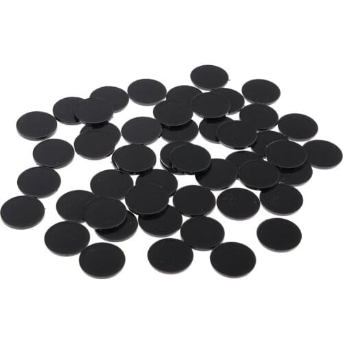 50pcs Round Black Plastic Bases 22mm - for , RPG Wargaming