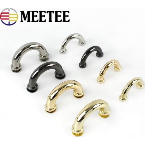 10/30pcs 14/17mm Metal Bag Arch Bridge D Ring Buckle Strap Hook DIY Handbag Hardware Belt Leather Repair Accessories BD302