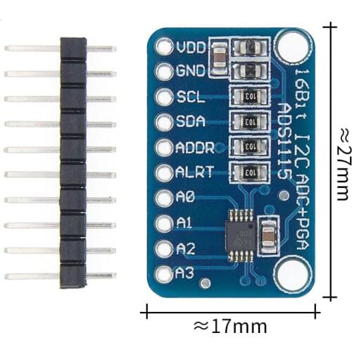 5PCS 16 Bit I2C ADS1115 Module ADC 4 channel with Pro Gain Amplifier RPi