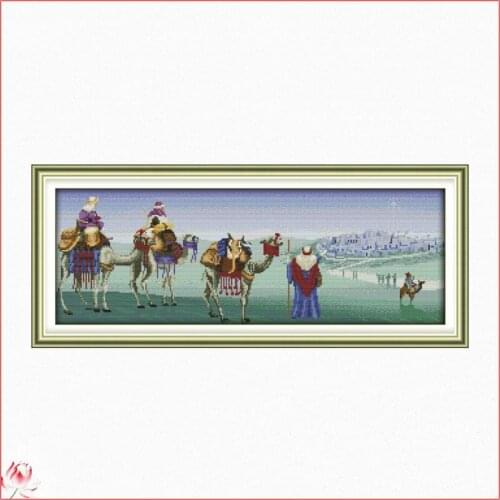 Joy Sunday Ship Of The Desert Counted 11CT 14CT Cross Stitch Set DIY Counted Cross-stitch Kit Embroidery Needlework Home Deco