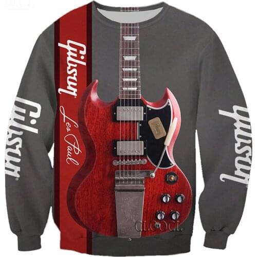 HX Newest Red Electric Guitar 3D Print Men Hoodie Harajuku Casual Sweatshirt Unisex Fsahion Zipper Pullover Drop Shipping