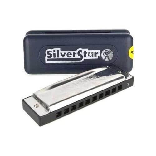 Original Hohner Harmonica Silver Star Series Do Major Enthusiast Diatonic Best Musical Instrument Gift for Your Friends