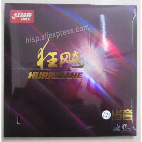 Original DHS provincial hurricane 3 table tennis rubber black with blue sponge pimples in for table tennis racket blade pingpong