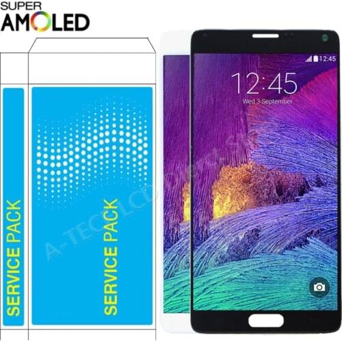 ORIGINAL AMOLED N910 LCD For Samsung Note 4 LCD Display Touch Screen Frame Assembly For Galaxy Note 4 N910C N910F LCD Repair