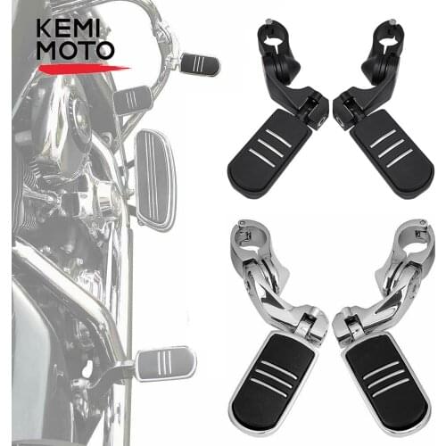 1-1/4" 1.25" 32mm Motorcycle Highway Foot Pegs Footrest For For Touring Road King Glide Dyna Left Right Chrome Black