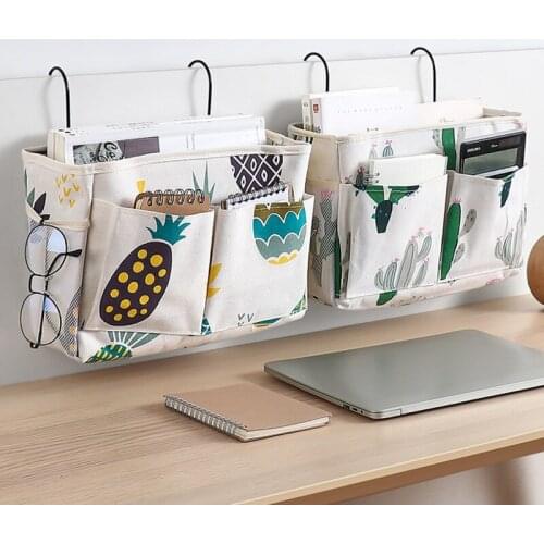Hanging Storage Bag Bedside Storage Organizer Dorm Room Book Magazine Baby Storage Bag Holder With Hook Bed Pocket