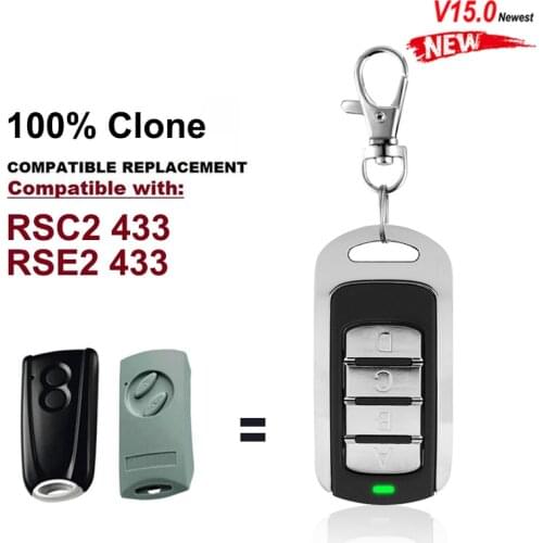 HORMANN ECOSTAR RSC2 RSE2 433.92MHz remote garage gate control clone ECOSTAR rolling code command key duplicator