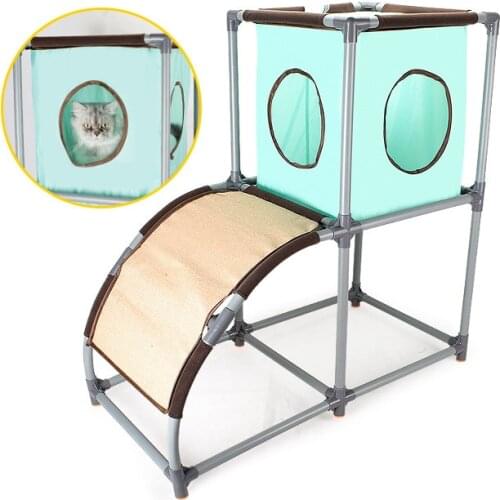 DIY Cat Toy Detachable Combination Funny Pet Cat Nest Hole Tunnel Creative Kitten Climbing Frame for Pet Cats