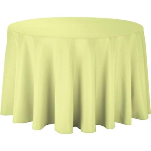 10Pcs Tea Green Round 108" Polyester Tablecloth For Wedding Party Banquet Decoration Hotel Supplies Free Shipping