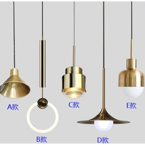 Modern Led Metal Pendant Lights Wrought Iron Glass Round Ball Brass Rod Hanging Lamp For Living Roomcafekitchen Nordic Lighting