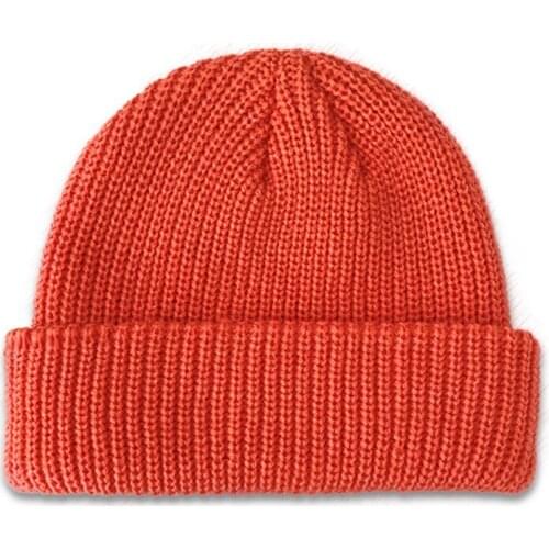 TJ-TianJun Womens Knitting Woolen Yarn Hat Keep Warm Hip Hop Melon Skin Cap Outdoor Street Solid Color Winter Autumn Dome Hat