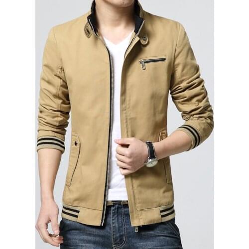 2020 Brand New Spring Autumn Men Casual Jacket Coat Mens Fashion Washed 100% Pure Cotton Brand-Clothing Jackets Male Coats