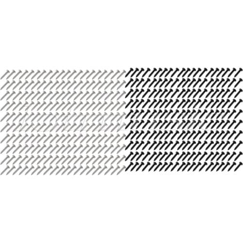 Screws for Guitar Bass Pickguard Back Plate Tuning Pegs Jack Chrome and Black Pack of 400