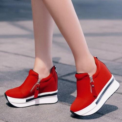 2021 New Platform Platform Shoes Casual Flat Shoes Womens Sports Shoes Canvas Non-slip Shoes Womens Heightening Wedges
