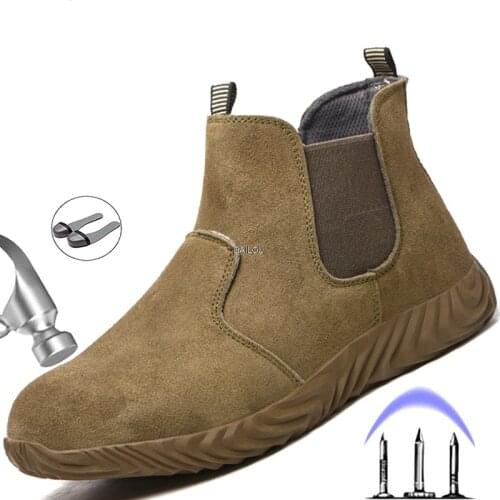 Winter Shoes Men Boots Electric Welding Work Boots Safety Shoes Men Puncture Proof Work Shoes Men Steel Toe Shoes Security boots