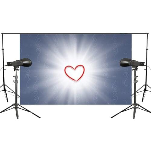 150x220cm Blue Photography Background Heart-shaped Backdrop Studio Props Wall Photography Backdrops