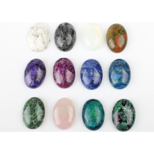 2pcs/bag Natural Stone 15x20x6mm Oval Fashion Color Pendant Star Jewelry Making DIY Necklace Bracelet Jewelry Accessory