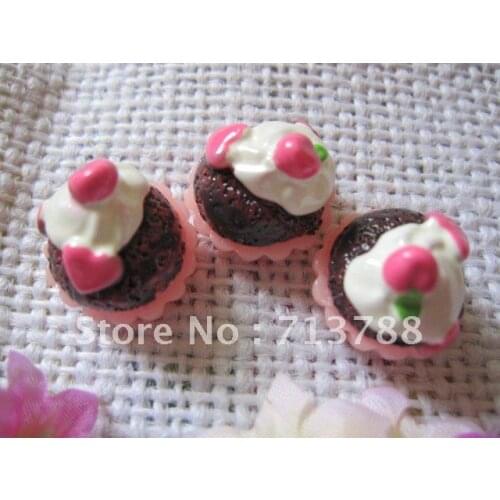20pcs/lot flat back resin resin cake ,DIY resin craft accessories fashion resin cabochons