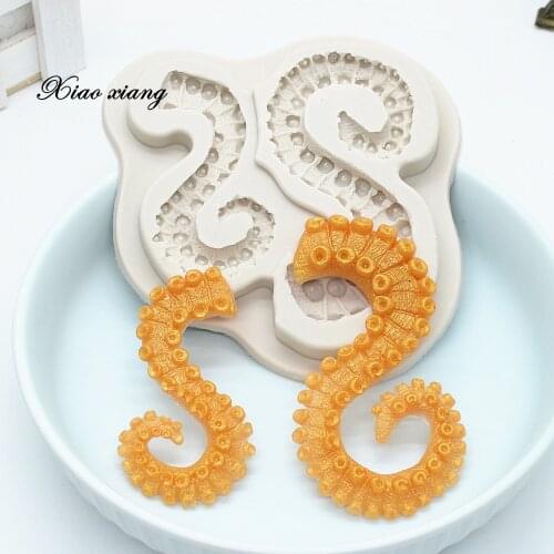 3D Tentacles Octopus Silicone Resin Molds Kitchen Baking Tools Cake Chocolate Lace Decoration DIY Pastry Dessert Fondant Mould