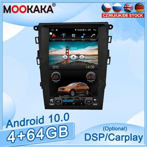4+64GB Android10.0 For Ford Mondeo Car DVD GPS Navigation Auto Radio Stereo Video Multimedia Player Carplay HeadUnit Tesla