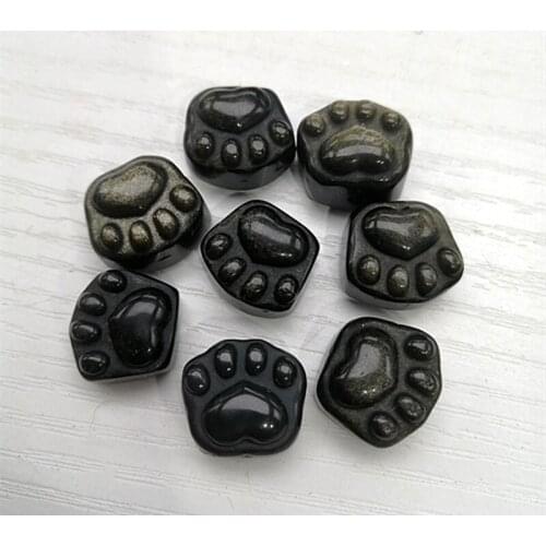 5Pcs High Quality Fluorite Obsidian Cat-pad Crystal Cat Claw Fluorite Bear Claws Quartz Crystal Carved