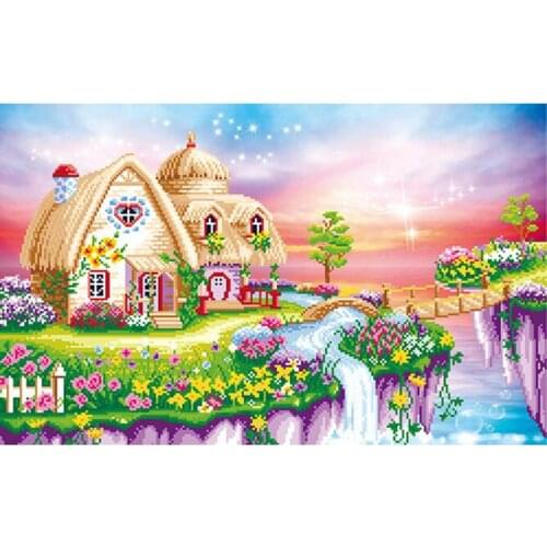 5D DIY Full Round/Square Diamond Painting Landscape house Cross Stitch Home Decoration Embroidery Scenery Handmade Gift