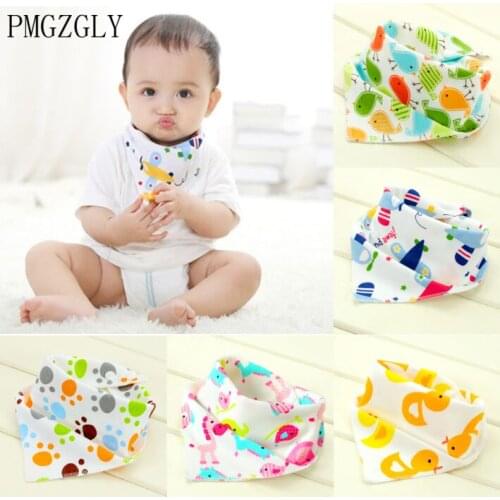Baby Bibs For Boy&Girl bandana bib Burp Cloth Print animal Triangle Cotton Baby Scarf Meal Collar Burp baby Accessories Bibs