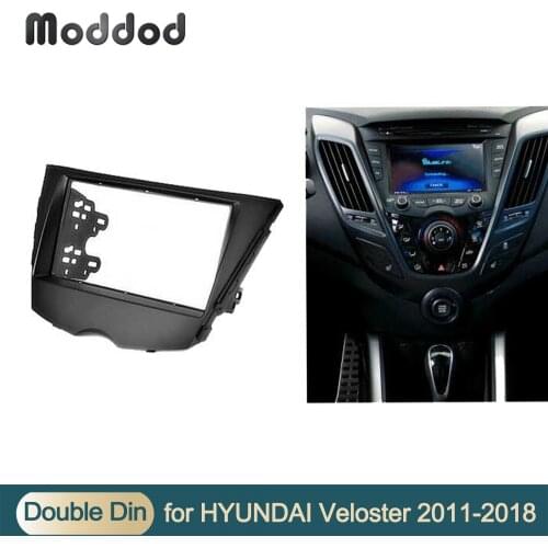 Double Din Fascia Radio for HYUNDAI Veloster 2011+ CD GPS DVD Stereo CD Panel Dash Mount Installation Trim Kit Frame Bezel
