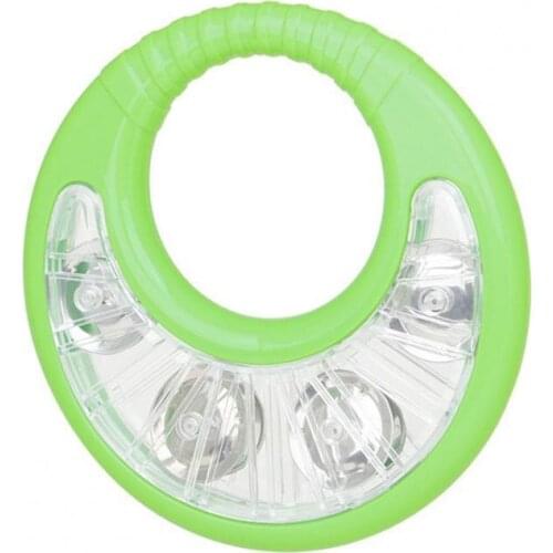 Double Sided Green Musical Percussion Orff Hub Tambourine Teaching Toy for Children Gift