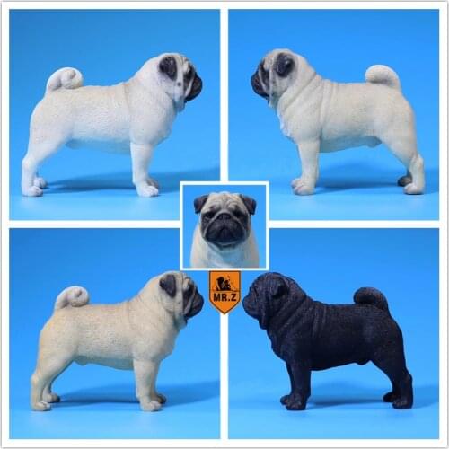 [Estartek] Mr.Z Animal Serie NO.18 1/6th Canis Lupus Familiars Pug Bulldog Statue Props for 12" Collectible Action Figures DIY