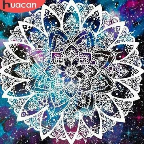 HUACAN Diamond Painting Full Square New Arrival Flowers Diamond Mosaic Sale Mandala Pictures With Rhinestones Home Decoration