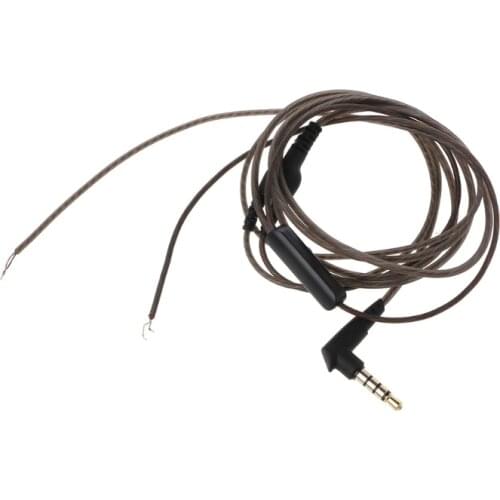 1.2m With Mic DIY Earphone Cable High Quality Replacement Cable Wire For Repair Upgrade Headphones Earphone With Mic