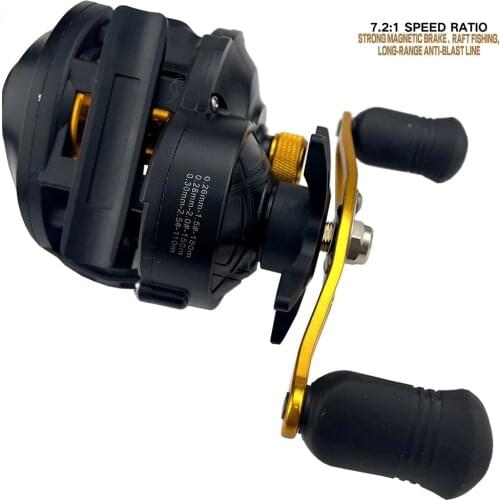Smooth Baitcasting Reel 8KG Max Drag 17+1 Ball Bearings 7.2:1 High Speed Gear Ratio Fishing Coil