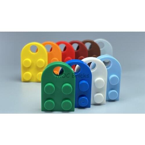 20pcs/lot Plate 2 x 3 With Hole 3176 Coupling Key Chain Heart Charm Educational Building Figures Gift