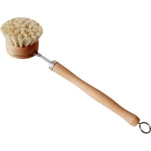 Kitchen Household Brush Beech Long Handle Wooden Handle Cleaning Brushes one piece