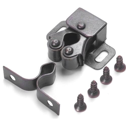 Metal Home Use Double Ball Roller Catches Cupboard Cabinet Door Latch Hardware Copper Smooth Tight Grip Action