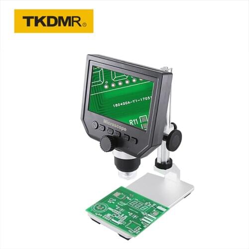 600X digital microscope electronic video microscope 4.3 inch HD LCD soldering microscope phone repair Magnifier + metal stand