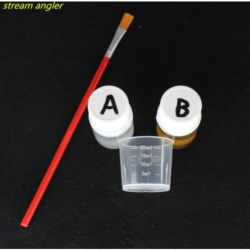Stick rod guide ring AB glue with counting cup and small brush fishing rod ring reel seat accessories