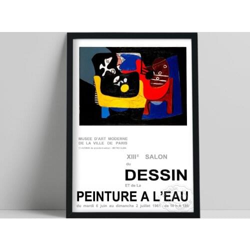Xiie Salon Du Dessin Et De La Peinture A L'Eau Poster, Modern Artists Colours Abstract Art Prints, Vintage French Art Home Decor