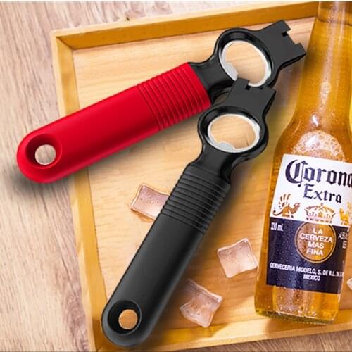 Beer Bottle Opener Multi-function Silicone handle Soda Beverage tab Can Opener Beer Open Bottle Starter Kitchen Tools Accesories