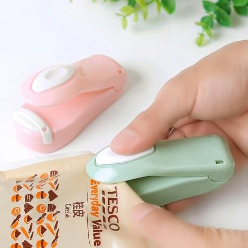 Portable Mini Sealer Home Heat Bag Plastic Food Snacks Bag Sealing Machine Food Packaging Kitchen Storage Bag Clips Gadget