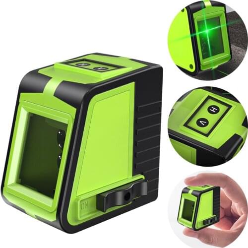 Mini 2 Lines Laser Level Professional Vertical Cross Laser Self Levelling Green Red Beam Laser Horizontal Vertical Cross-Line