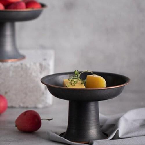 Retro Creative Wrought Iron Tray Tableware Dessert Plate Creative Cake Plate Gift Home Fruit Plate Consecration Tray