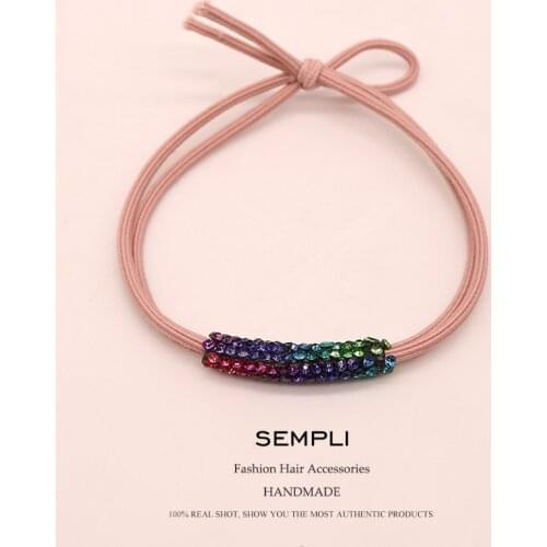 Sempli Turban Glitter Elastic Hair Rubber Bands Baby Girl Hair Accessories For Women Scrunchies gumki do włosów