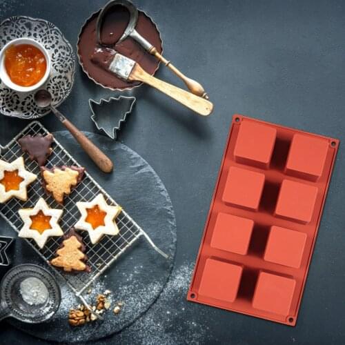 Silicone Mold For Chocoloate 3D Square Cube Mousse Cake Baking Mould Dessert Bakeware For Jelly Ice Cream Moulds RubikS Cake