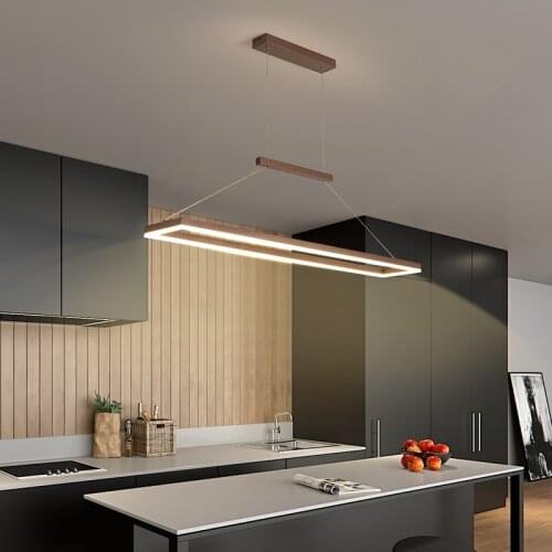 Modern Led Chandelier Hanging Lamp Brwon&Gold Ceiling Chandelier Lighting for Living room Dining room Kitchen Lighting Fixtures